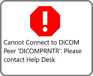 DICOM Cannot Connect Error